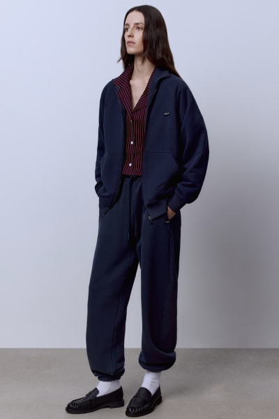 Толстовка из футера с начёсом, графит