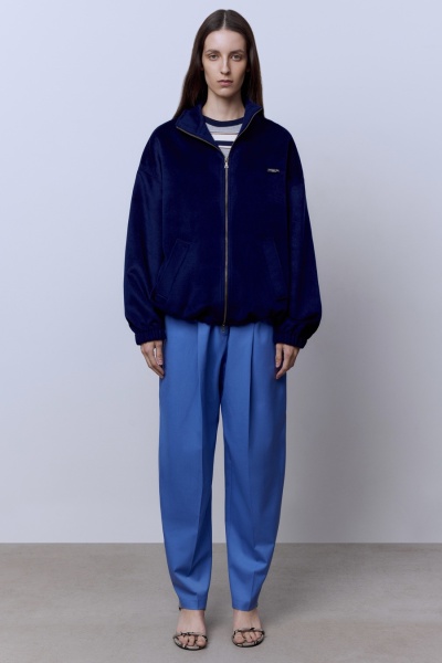 Бомбер из шерсти с кашемиром, синий