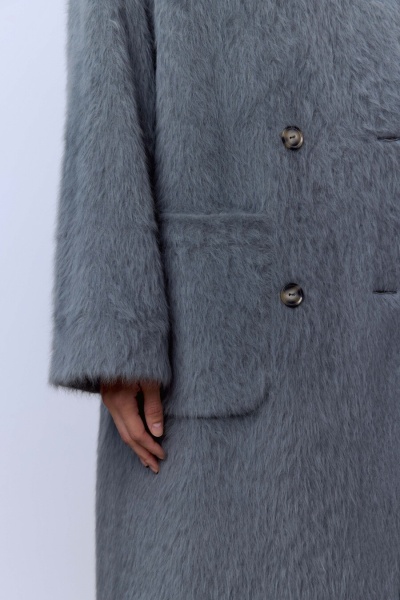 Пальто из ангоры, серый