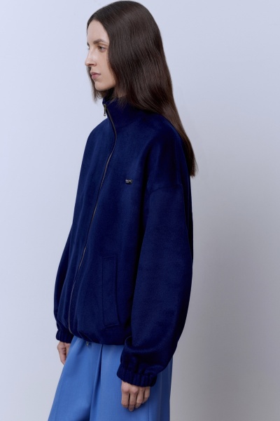 Бомбер из шерсти с кашемиром, синий