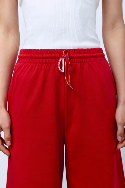 Шорты трикотажные из хлопка, красный