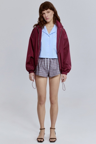 Ветровка из нейлона, бордовый