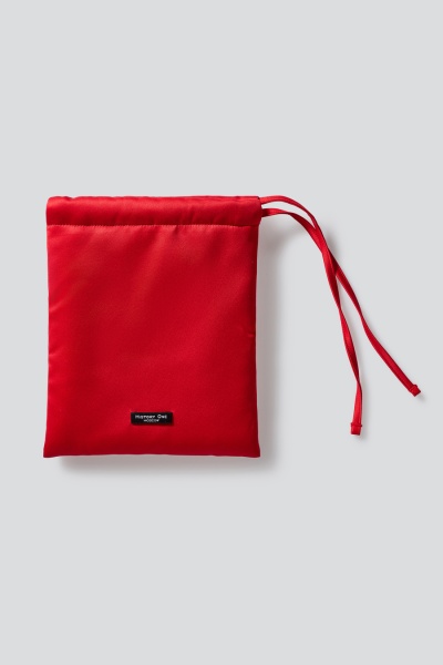 Кисет из атласа, красный