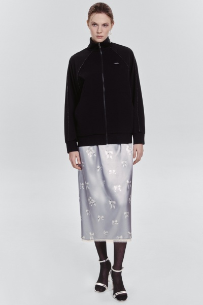 Толстовка с кристальным кантом, чёрный