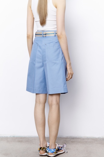 Шорты-бермуды из хлопка, голубой