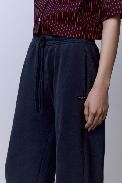 Брюки из футера с начёсом, графит