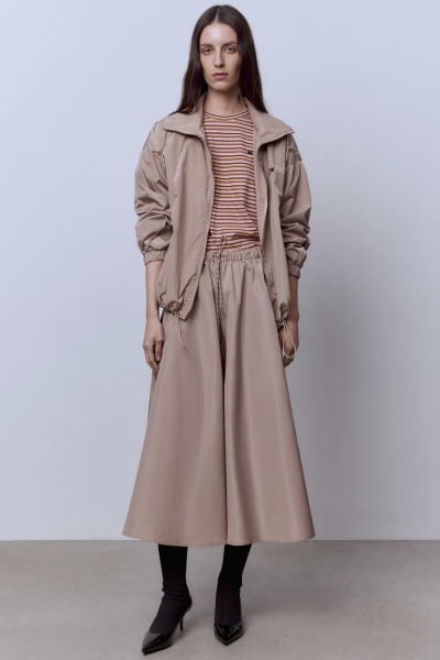 Юбка-солнце из нейлона, бежевый