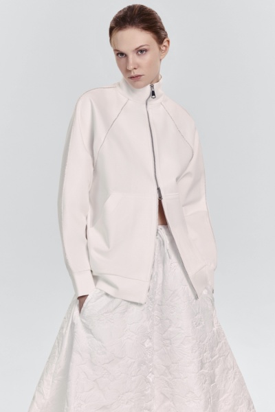 Толстовка с кристальным кантом, белый