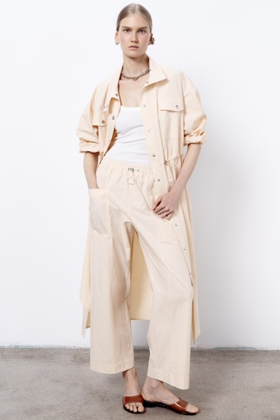 Платье из итальянского варёного хлопка на кнопках, персиковый