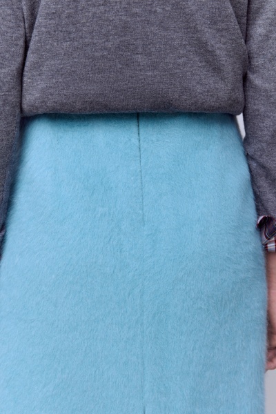 Юбка из ангоры с разрезом, мятный