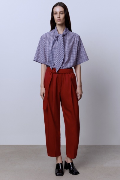 Брюки из шерсти Лана 120, красный