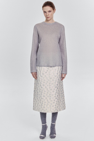 Лонгслив из итальянской вискозы с люрексом