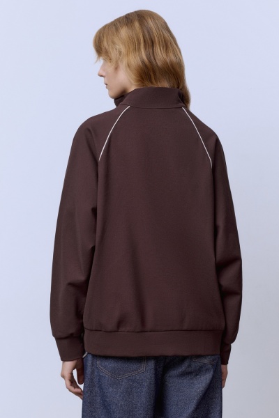 Толстовка с кантом, шоколад