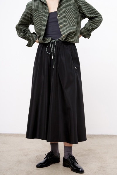 Юбка-солнце из нейлона, чёрный