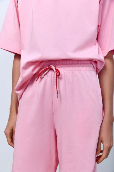 Шорты трикотажные из хлопка, розовый