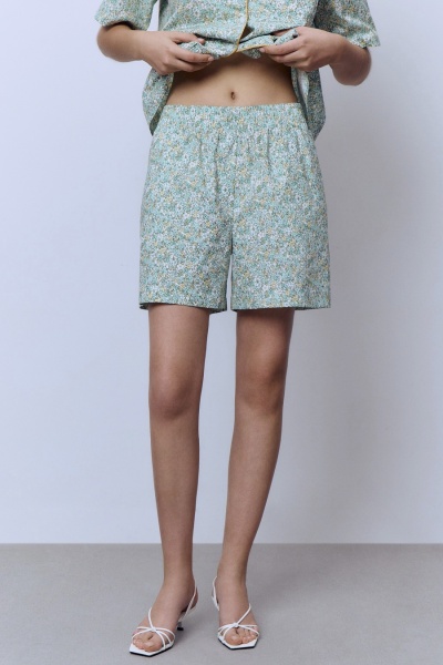 Пижама Secret Garden (рубашка с коротким рукавом + шорты), мятный