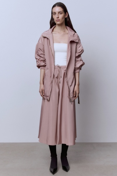 Юбка-солнце на кулиске из нейлона, пудровый