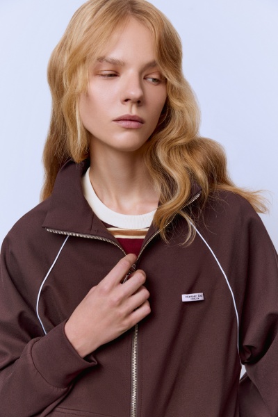 Толстовка с кантом, шоколад