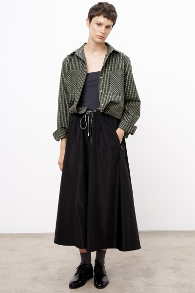 Юбка-солнце из нейлона, чёрный