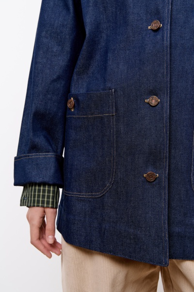 Жакет из плотного денима, синий
