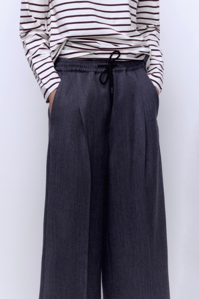 Бермуды из итальянской костюмной шерсти, серый