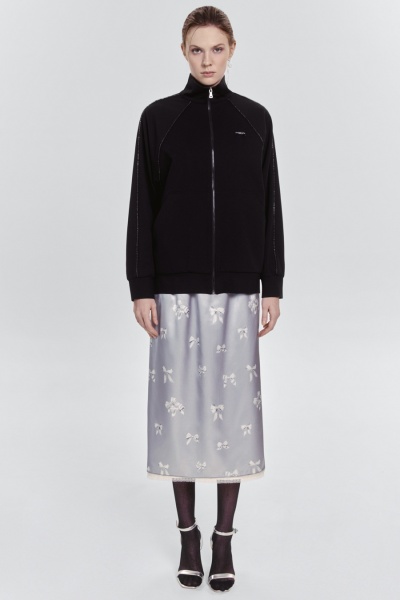 Толстовка с кристальным кантом, чёрный