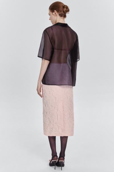 Юбка-тубина из жаккарда, розовый