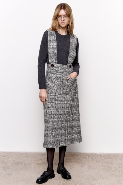 Сарафан букле серый с серебряной нитью