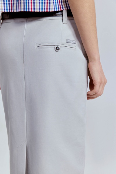 Юбка прямая с контрастной подкладкой, жемчужный