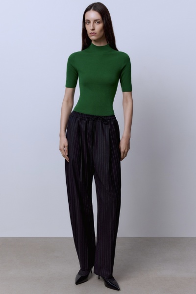 Водолазка с коротким рукавом, зелёный