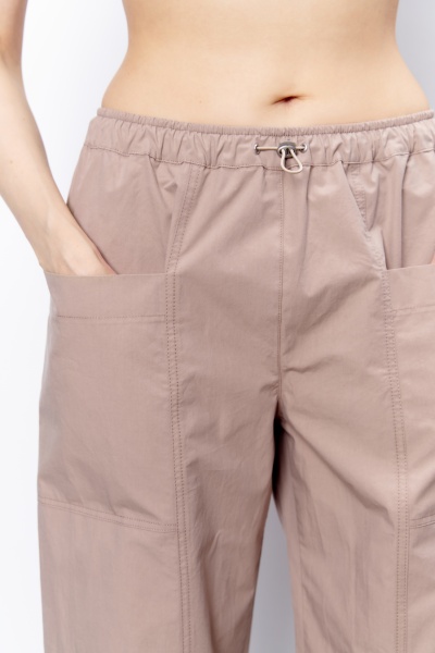 Брюки-карго из итальянского вареного хлопка, песочный