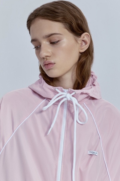 Ветровка с кантом + мешок для хранения, розовый