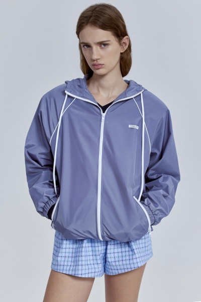 Ветровка с кантом + мешок для хранения, серый