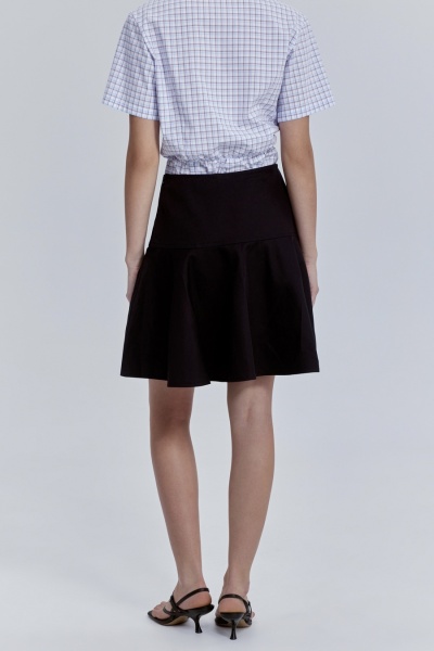 Юбка-солнце мини, чёрный