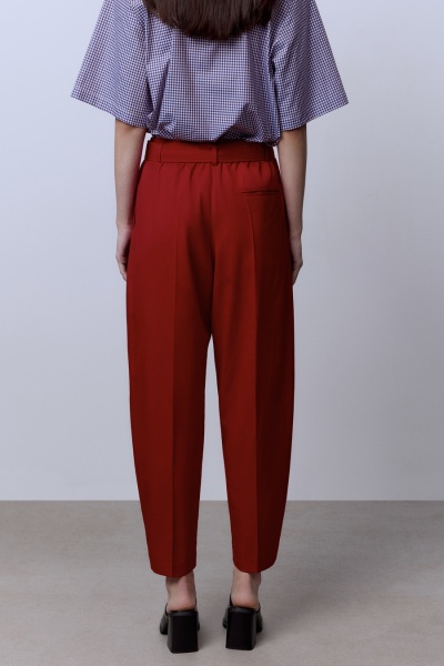 Брюки из шерсти Лана 120, красный