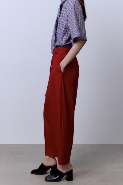 Брюки из шерсти Лана 120, красный