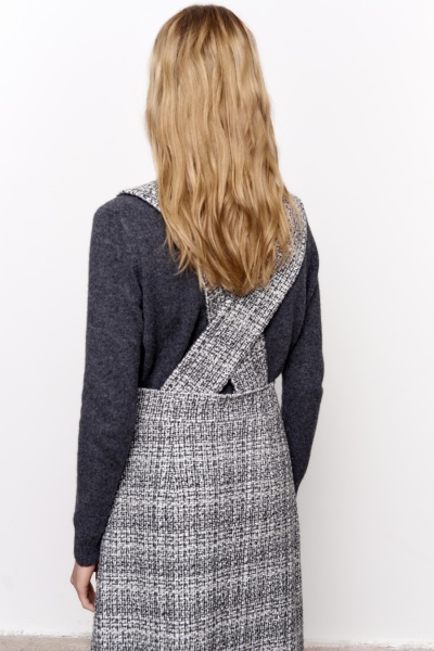 Сарафан букле серый с серебряной нитью