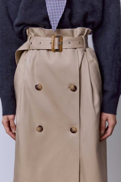 Юбка на запах с поясом, бежевый