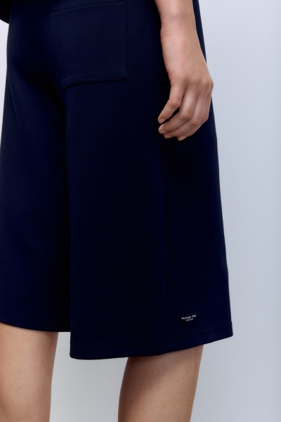 Бермуды из хлопковой скубы, синий