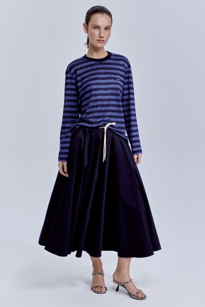 Юбка-солнце из габардина, синий