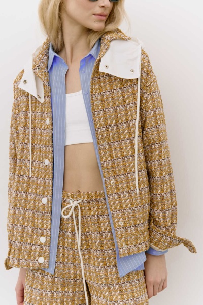 Жакет на резинке букле жёлтый