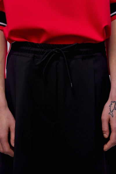 Бермуды из итальянской костюмной шерсти, чёрный