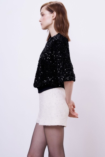 Шорты из букле, жемчужный