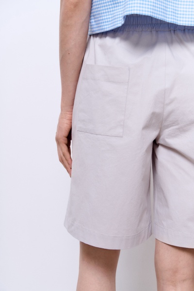 Шорты пижамного кроя из итальянского вареного хлопка, светло-бежевый