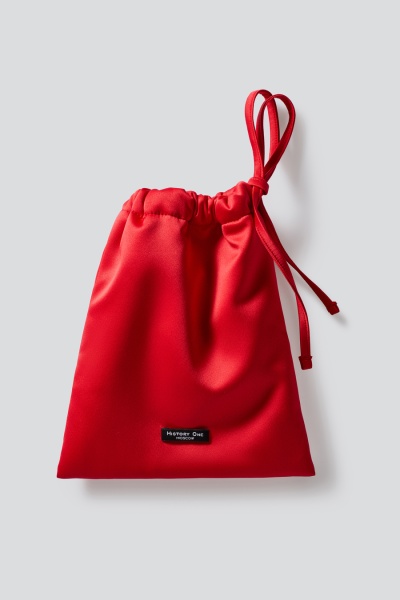 Кисет из атласа, красный