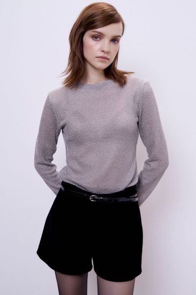 Шорты из бархата, черный