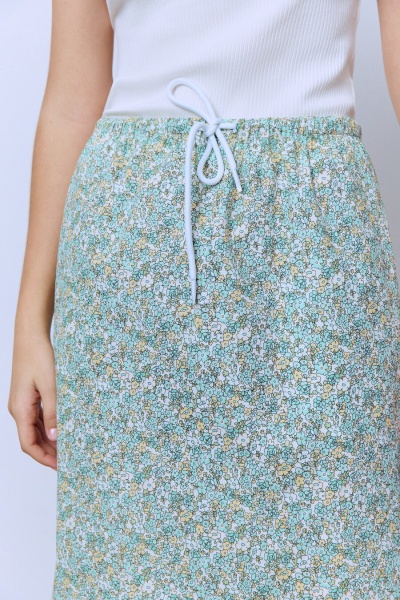 Юбка Secret Garden на кулиске с кружевом, зелёный