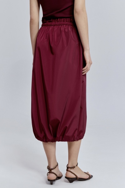 Юбка-баллон из нейлона, бордовый