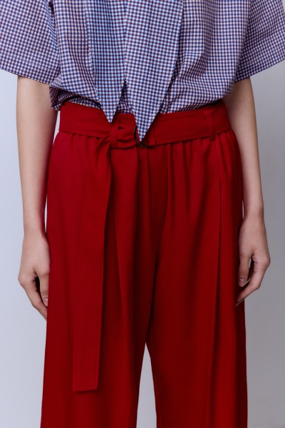 Брюки из шерсти Лана 120, красный