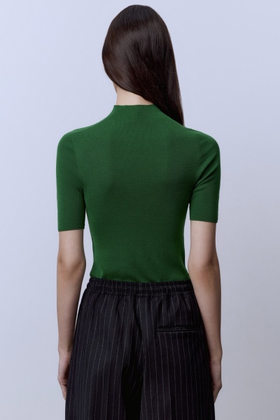 Водолазка с коротким рукавом, зелёный